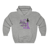 Alzheimer’s Awareness - Love Is - Unisex Heavy Blend™ Hooded Sweatshirt